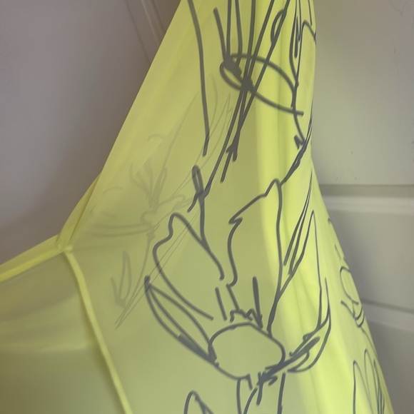 Vince Camuto Yellow High-Low Sundress Fluent Cluster Maxi Dress - Picture 11 of 11